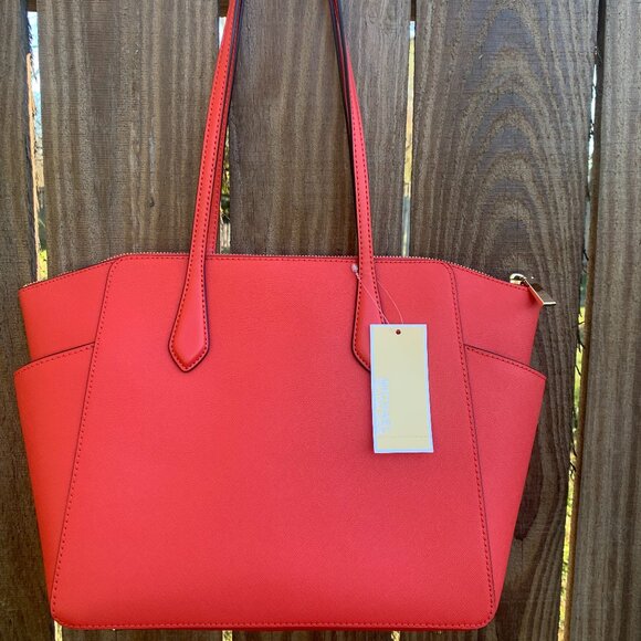 EUC Michael Kors Marilyn Medium Spiced Coral Saffiano Leather Tote Bag - Picture 3 of 14